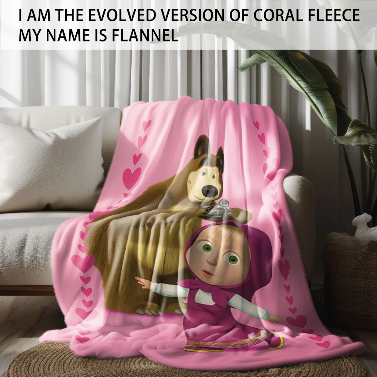 1 قطعة مارثا والدب المطبوعة الفانيلا بطانية متعددة الحجم غطاء أريكة بطانية القيلولة بطانية لينة ومريحة آلة قابل للغسل #3