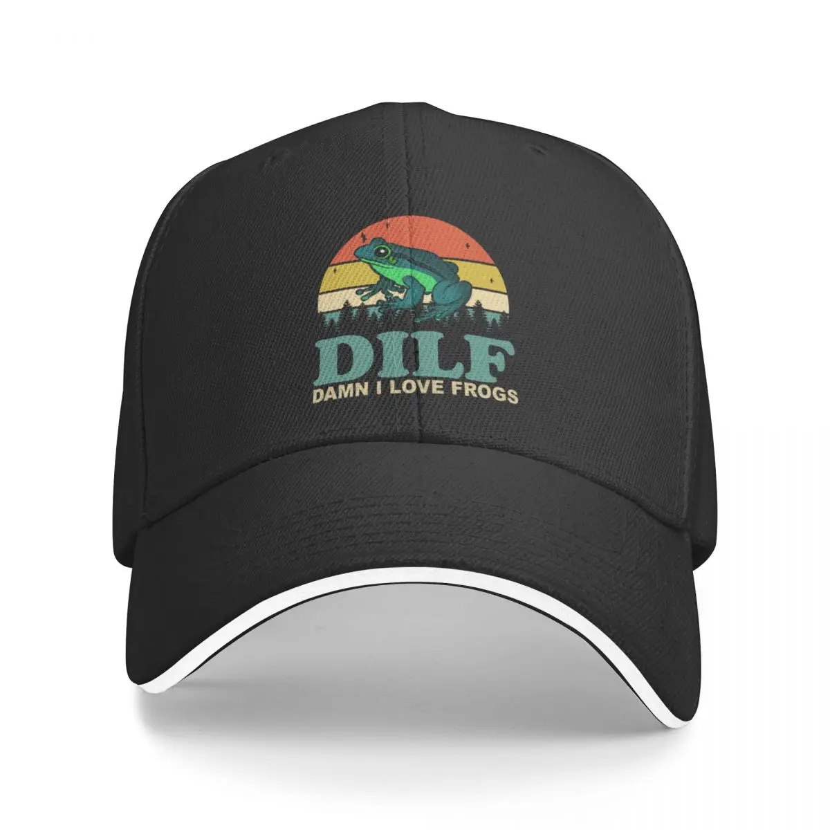 DILF Damn I Love Frogs Baseball Cap western Hat Fishing cap Snap Back Hat Golf Wear Men Women's