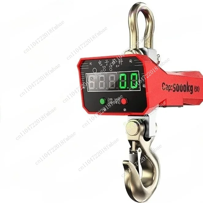 Digital Crane 5T Wireless Remote Control Portable Hanging Scale Industrial Weighing Aluminum Shell LCD Display