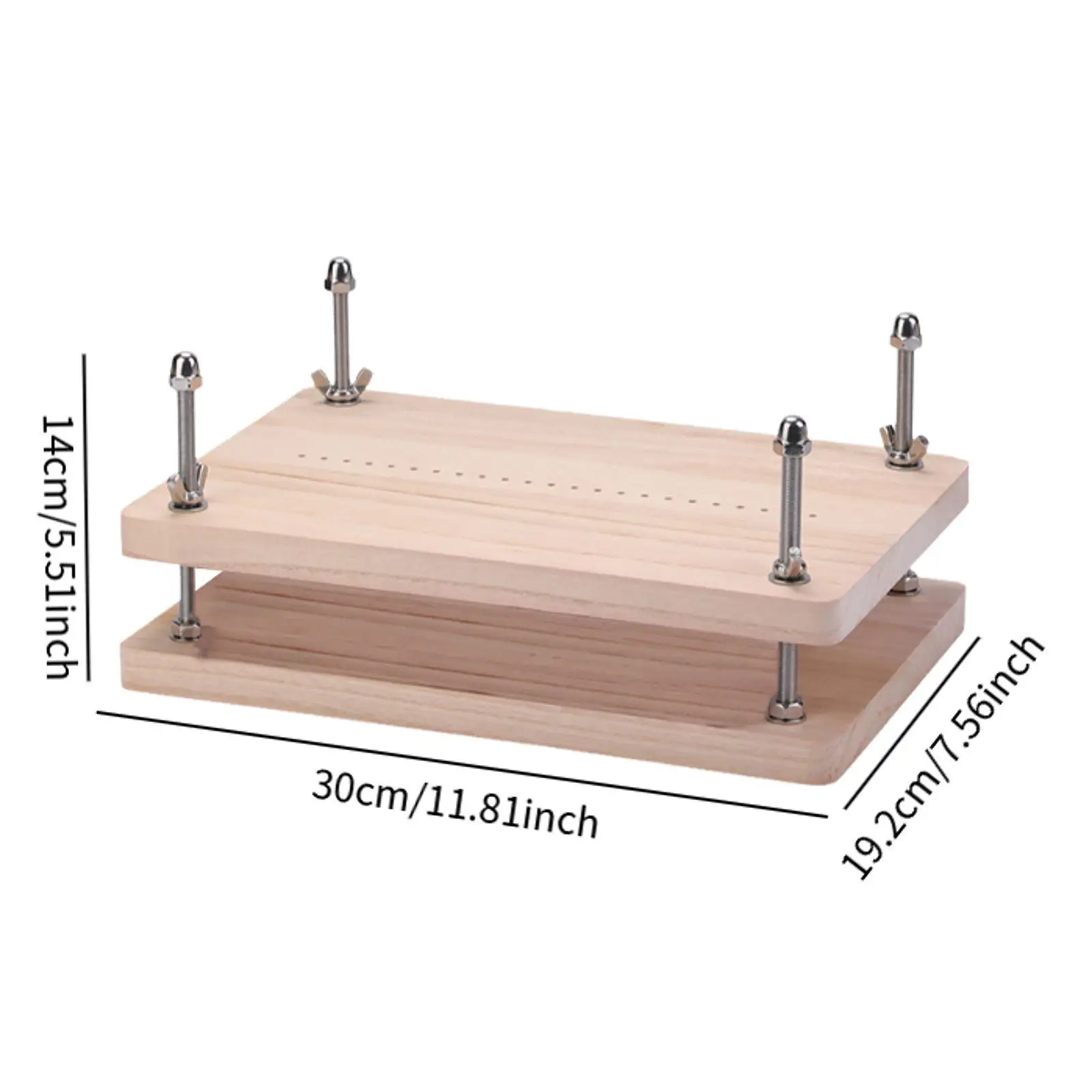 Wooden Book Press DIY Crafting Multifunction for Bookbinding Home Office