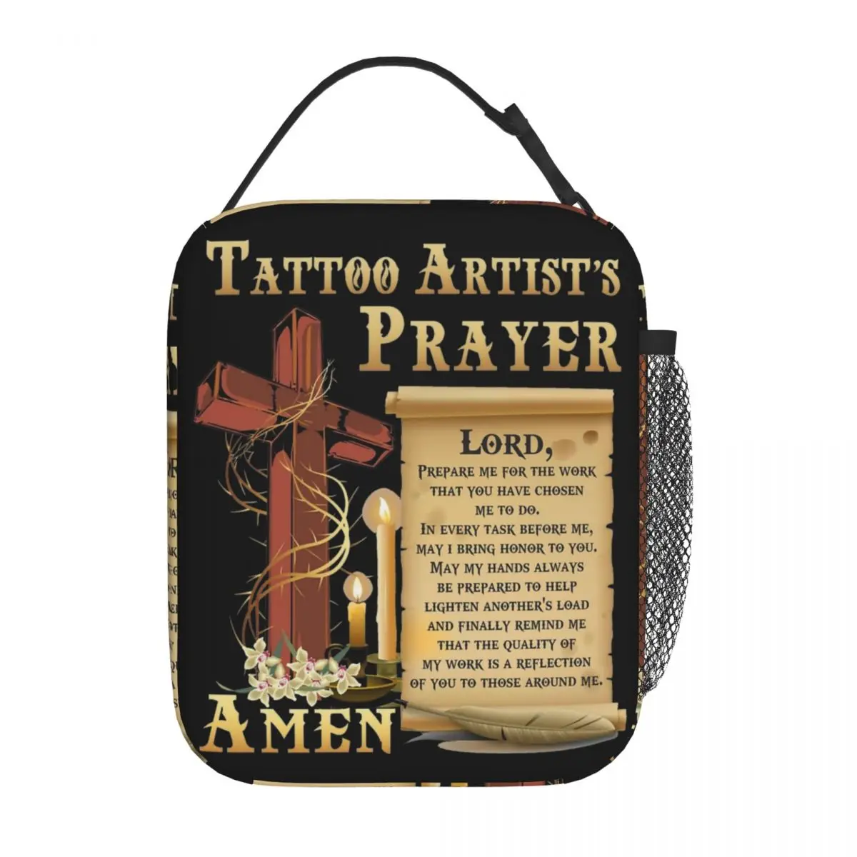 Tattoo Artist Prayer Accessories Insulated Lunch Bags Travel Tattooist Accessories Food Container Cooler Thermal Lunch Box