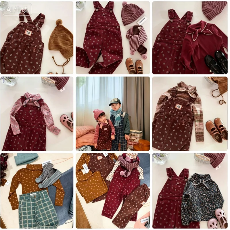 PRE-SALE(ship in Oct.) 2026 MP Autumn Winter Girl Dress Kids Knitted Cardigan Boys Shirts And Pants Children Sets Girls Skirts