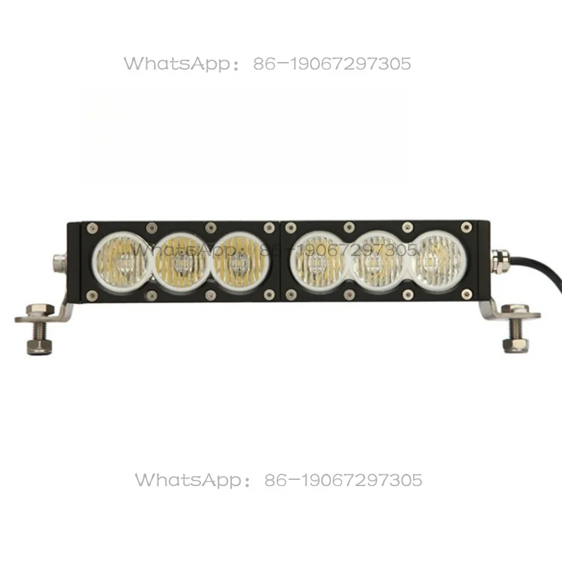 Car Single Row Roof Strip Light, Front Bar Middle Net Light LED Yellow and White Two-color