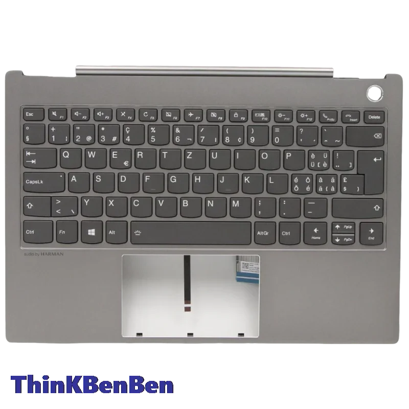

Корпус верхней части клавиатуры (подставка для рук) SWS Swiss Mineral Gray для Lenovo ThinkBook 13s IML 5CB0W44289
