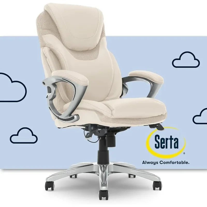 Ergonomic Computer DeskChair with Patented AIR Lumbar Technology, Comfortable Layered Body Pillows for Cushioning