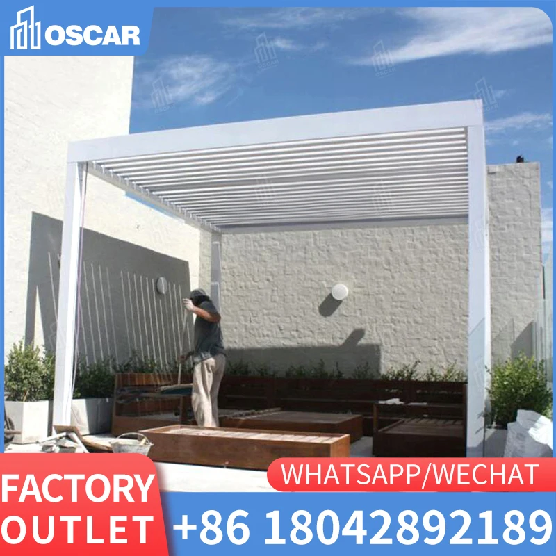 

Home backyard customized outdoor villa courtyard garden aluminum 4 seasons prefab free standing pergola glass house sun room