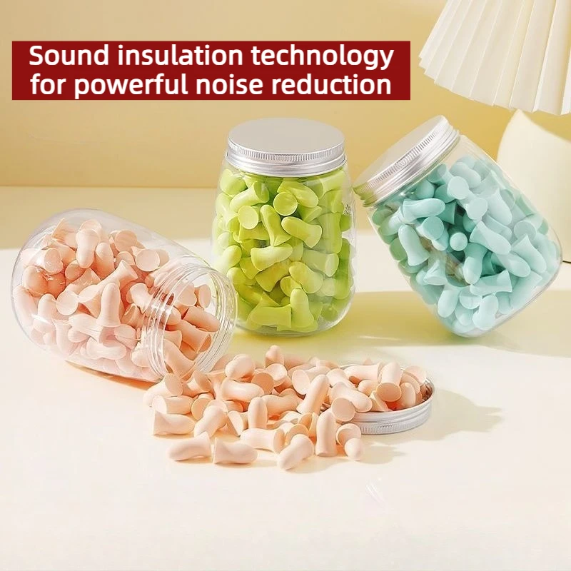 60/120pcs Comfortable Earplugs Antinoise Ear Plugs Sleep Noise Reduction Ear Protector for Sleep Soft Foam Earplugs Anti-Noise