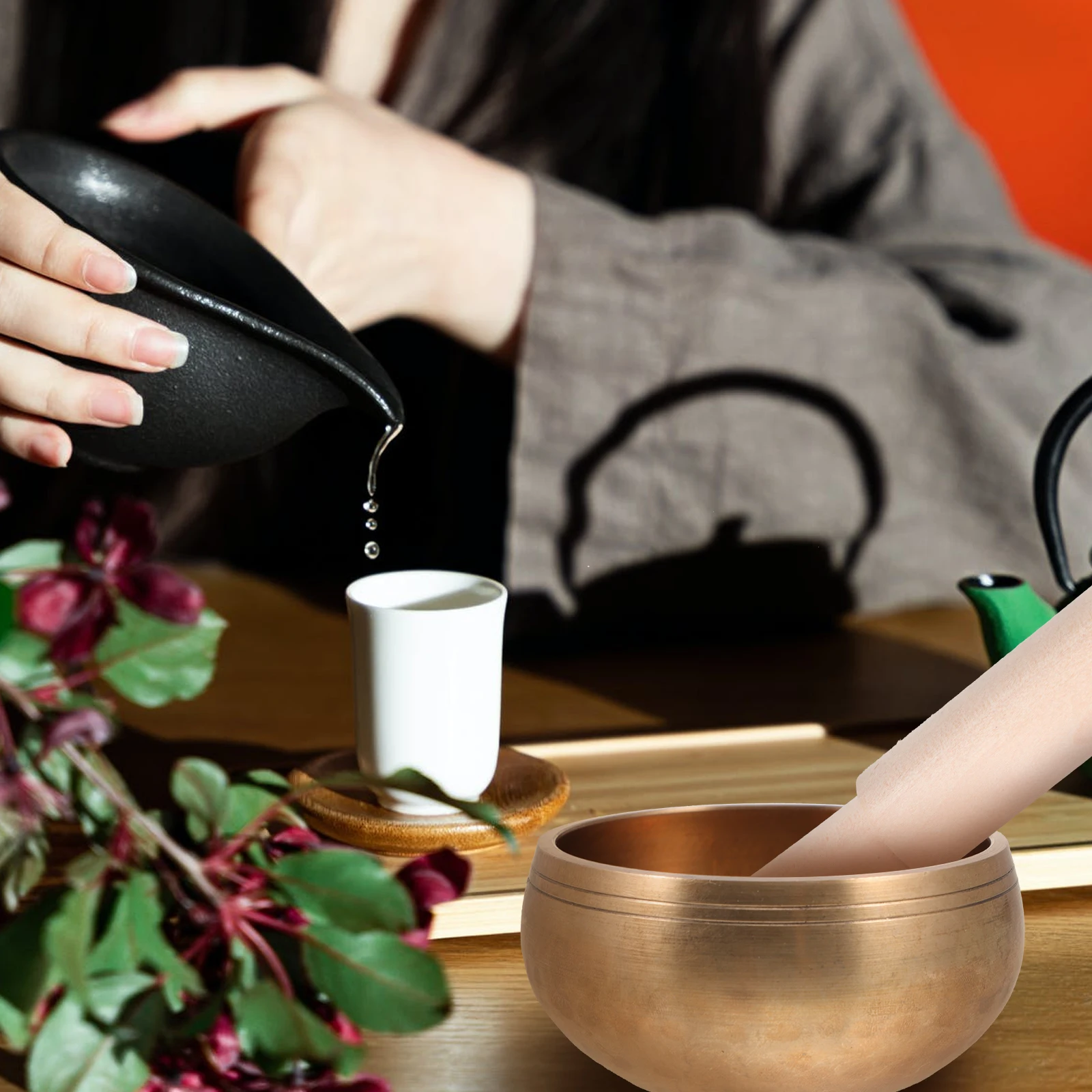 

1Set Buddha Singing Bowl High Quality Copper Sound Healing Meditation Yoga Tool with Stick Gasket Set for Relaxation Therapy