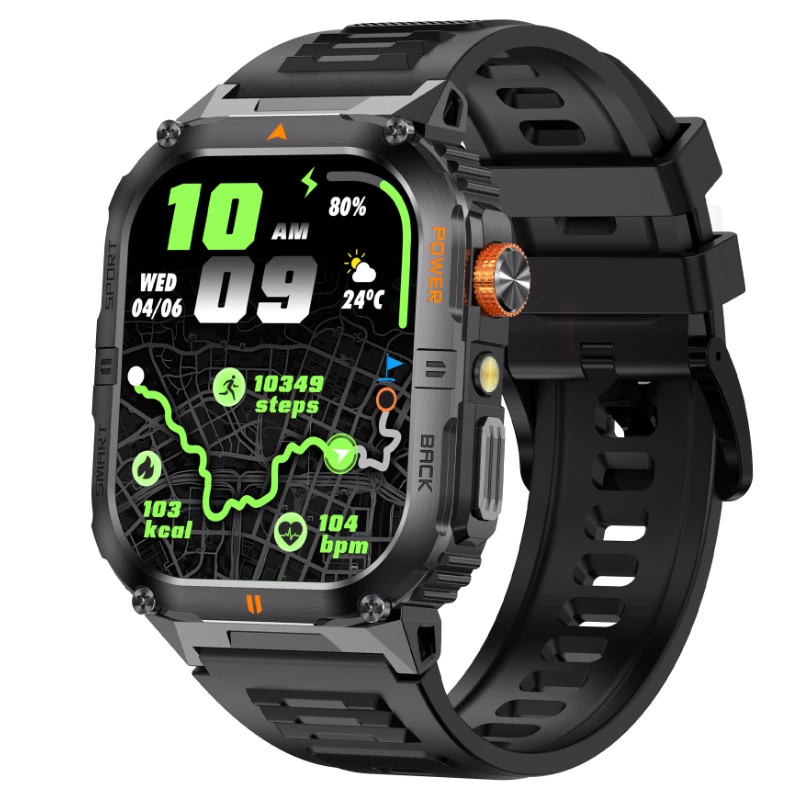 

2026Новые GPS Смарт-часы для Xiaomi IOS Военный компас Фонарик Смарт-часы Мужские 10ATM Водонепроницаемые 100 + спортивные режимы BT Call Watch