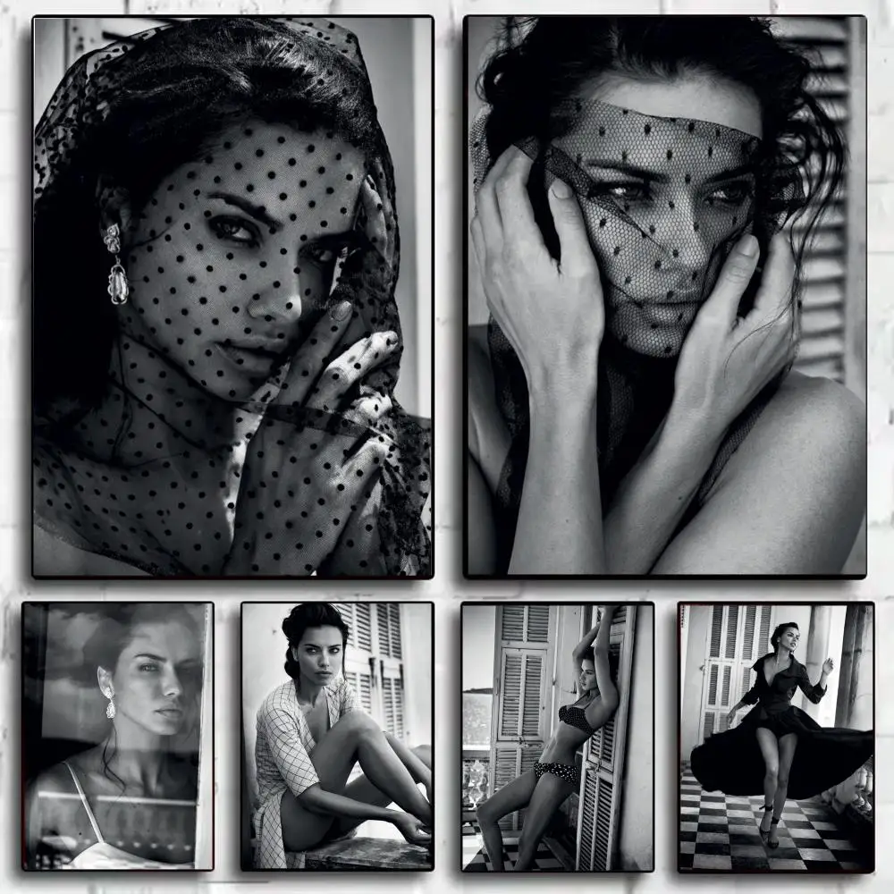 Super model A-Adriana Lima Poster Aesthetic Wall Art Print Modern Bedroom Living Room Decor Trendy Gift
