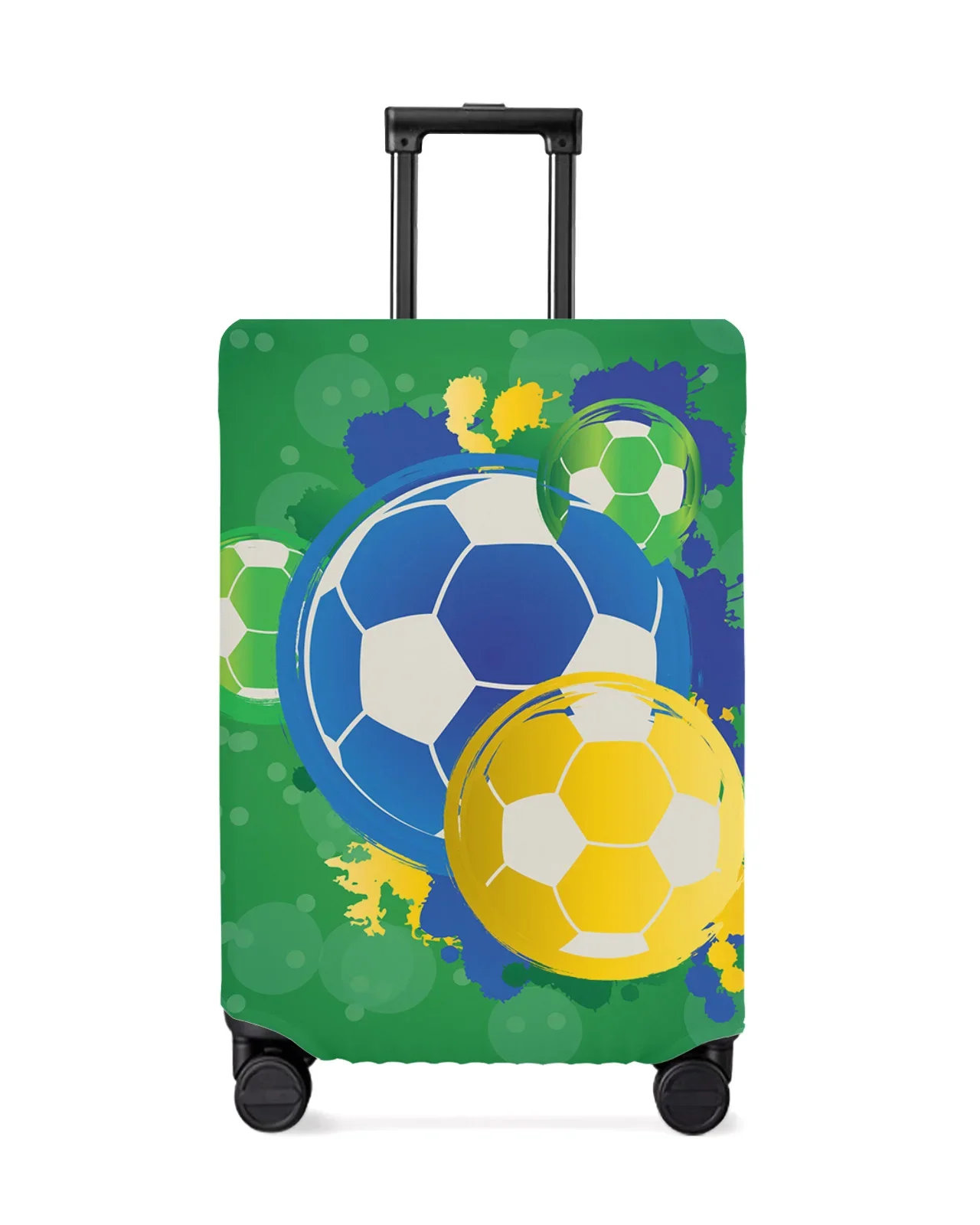 Football Green Graffiti Athletic Travel Luggage Protective Cover Travel Accessories Suitcase Elastic Dust Case Protect Sleeve