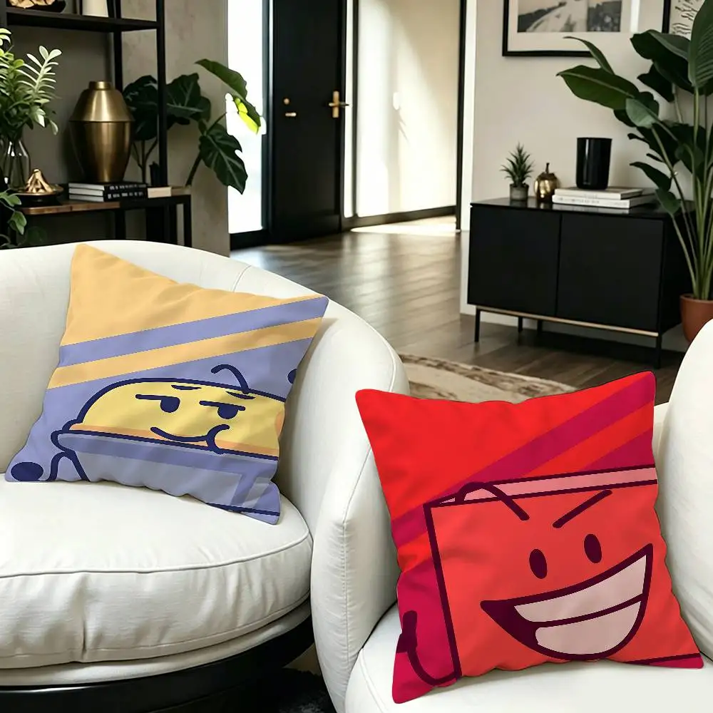 Cartoon BFDI Battle For D-Dream Island Cushion Cover Decorative Pillow Sofa Home Decor case pillow cases