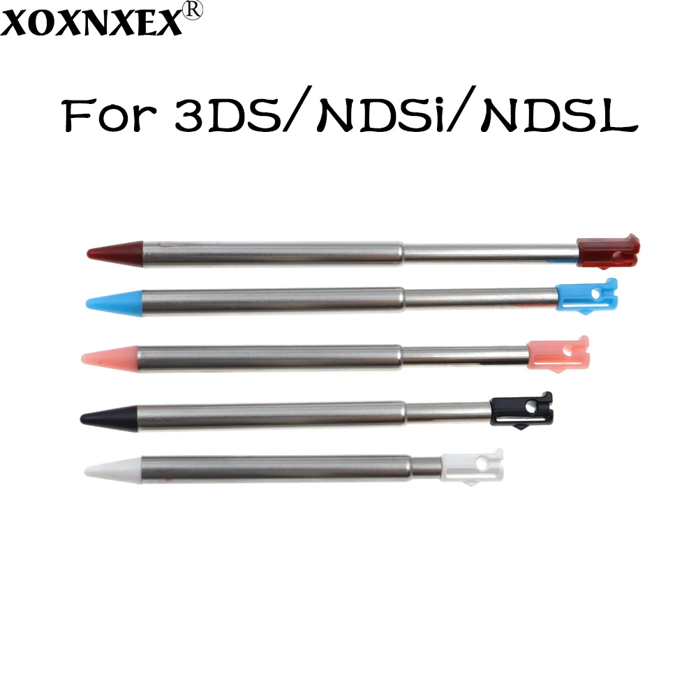 2PCS Adjustable stylus for 3DS NDSi NDSL expandable metal extendable stylus and handwriting pen