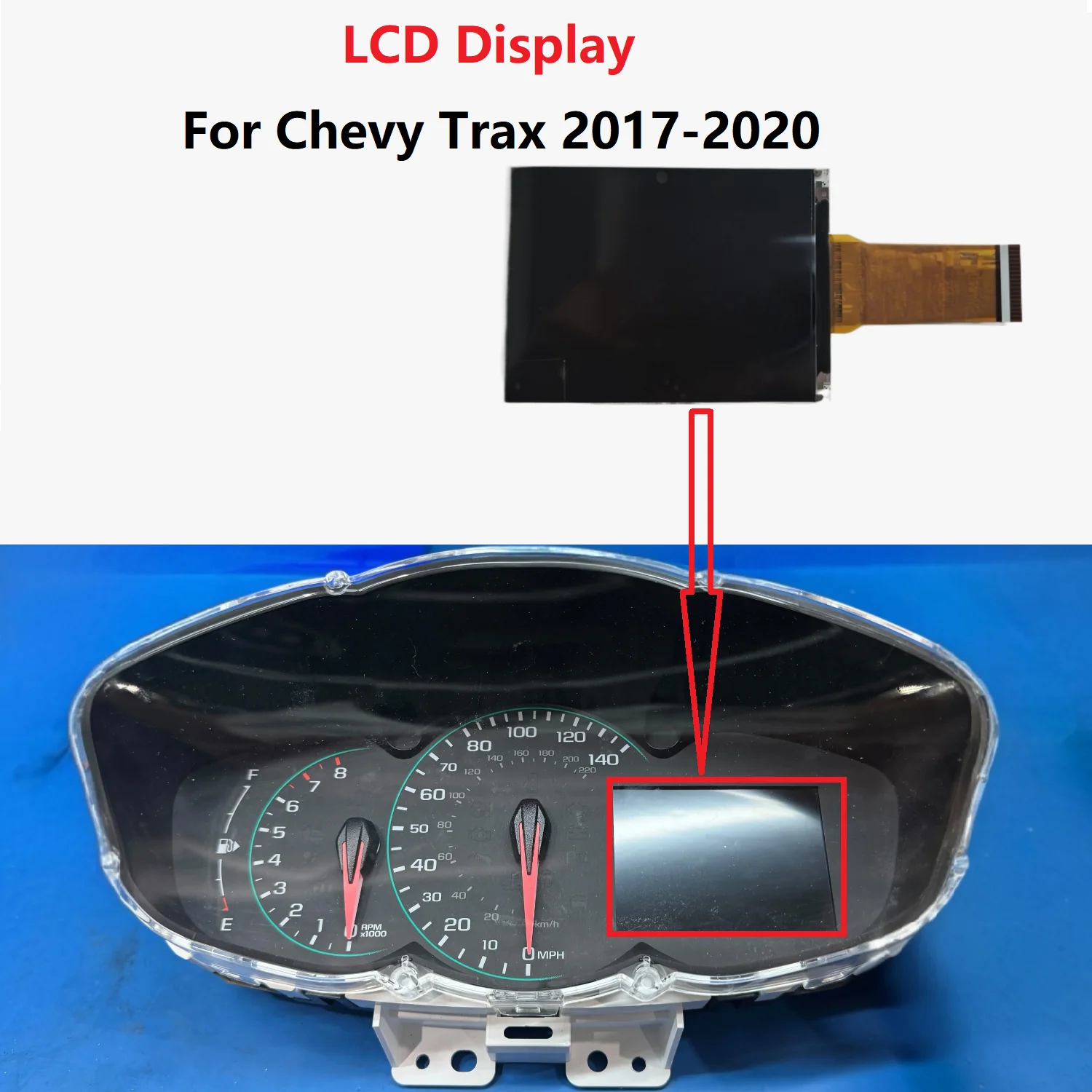 LCD For Chevy Trax 2017-2020 Instrument Speedometer Display Screen Replacement Part