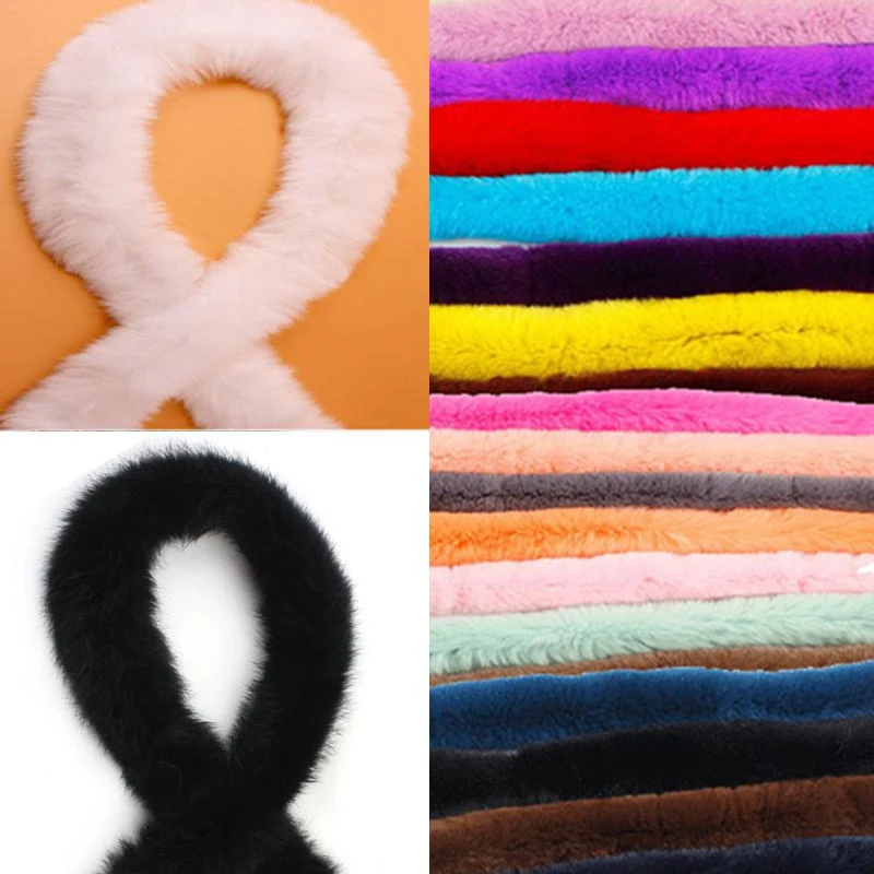 5m Plush Strips Diy Sewing Clothing For Shoes Hat Coat Edge Bar Artificial Rabbit Fur Ribbon Trimmings Fluffy Strips Accessories