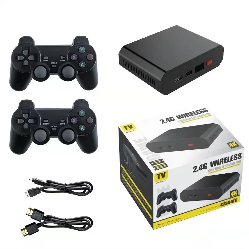 high-resolution video game console box 2.4G dual wireless controller gamepad TV 32G/64g 10000 emulator game player set