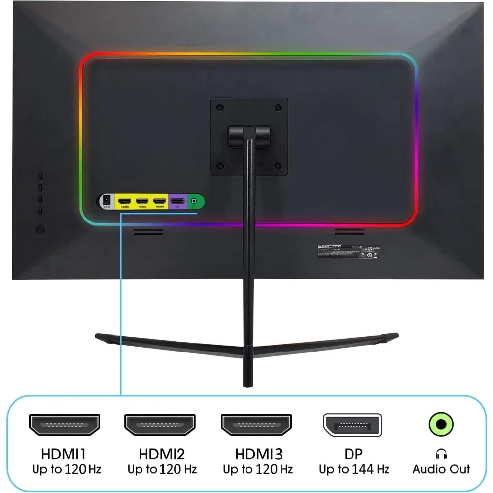 Monitor do gier FHD 1080p IPS LED 1 ms HDMI x3 DisplayPort do 144 Hz Wbudowane głośniki AMD FreeSync Premium