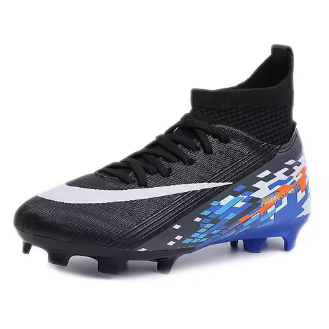Soccer Cleats for boys grils Turf Indoor Soccer Shoes Unisex High Ankle AG TF Football Boots Youth Baseball Rugby Training Shoes
