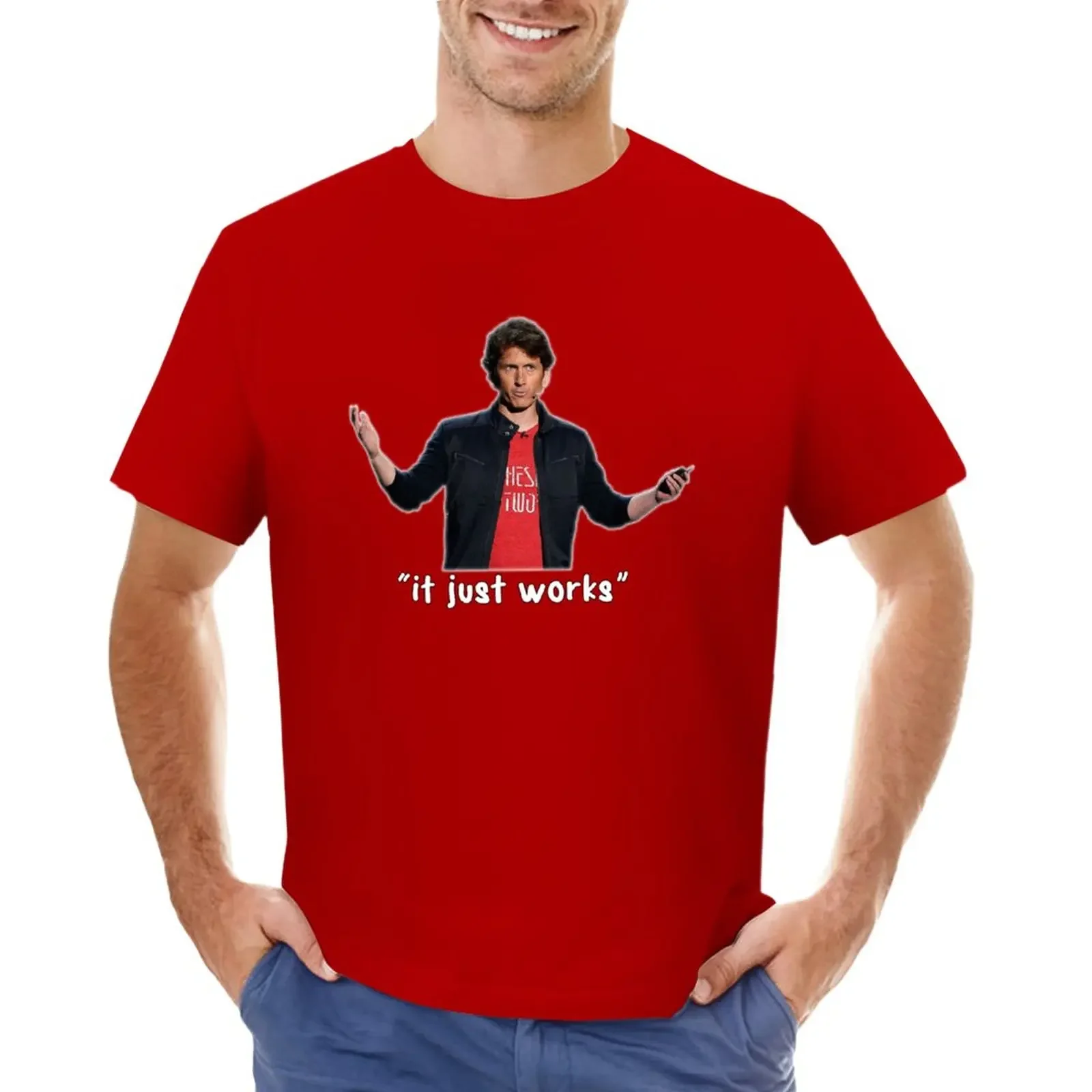 Todd Howard it just works T-Shirt oversizeds quick-drying customizeds black t shirts for men