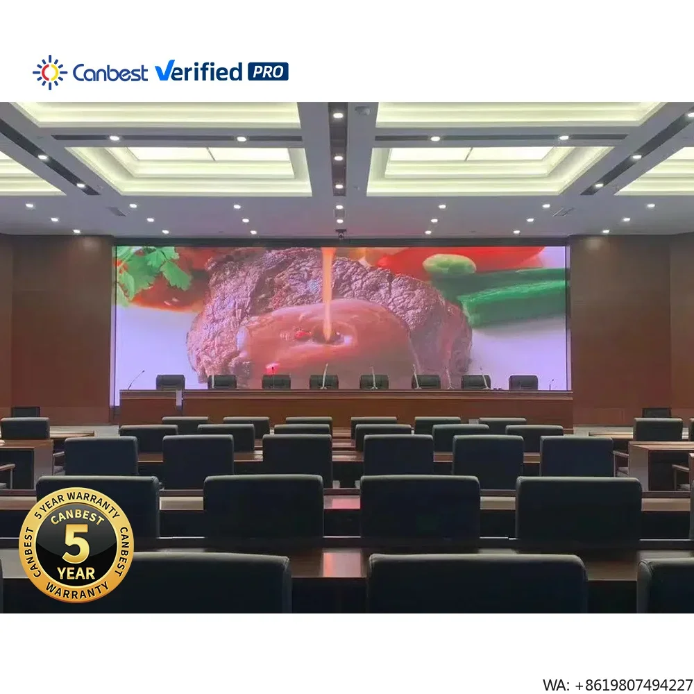 P2.5 Full Color HD SMD Indoor LED Display Panel Wall Mounted LED Video Wall Screen for Office Meeting Room Presentation