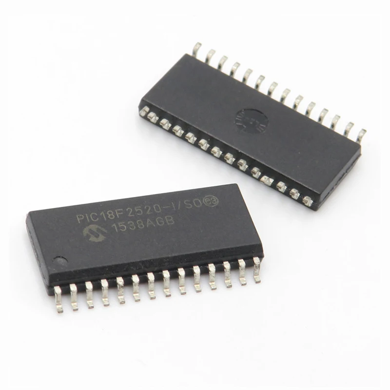 2 PCS PIC18F2520-I/SO,  SOP28 ,PIC18F2520T-I/SO , 8-bit Microcontrollers - MCU 32KB 1536 RAM 25I/O New Original In Stock