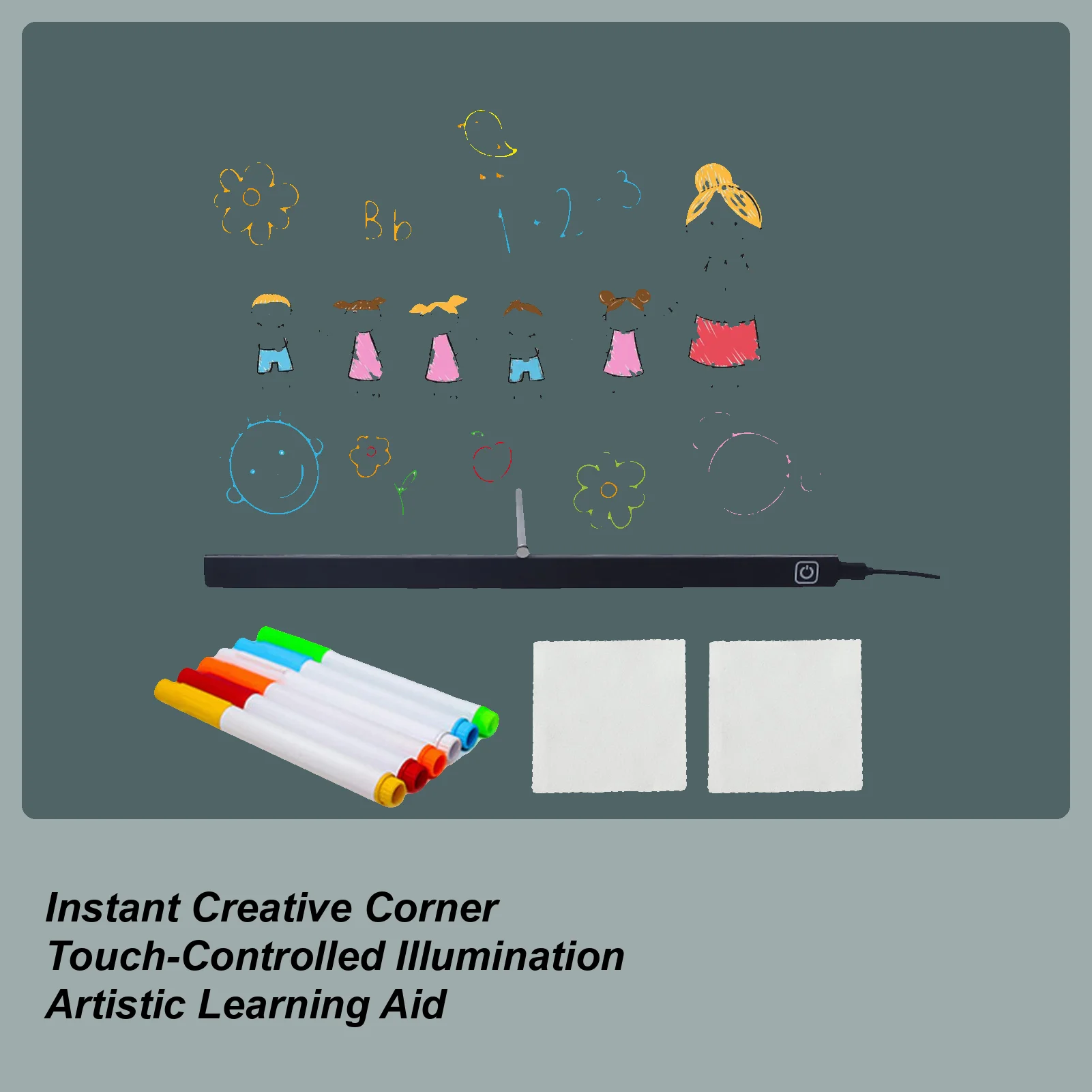 

Светодиодная доска для заметок, блокнот для сухого стирания, 13,7x10 дюймов, акриловая доска для сухого стирания, блокнот для рисования для мальчиков и девочек, рисование, раскраска, живопись