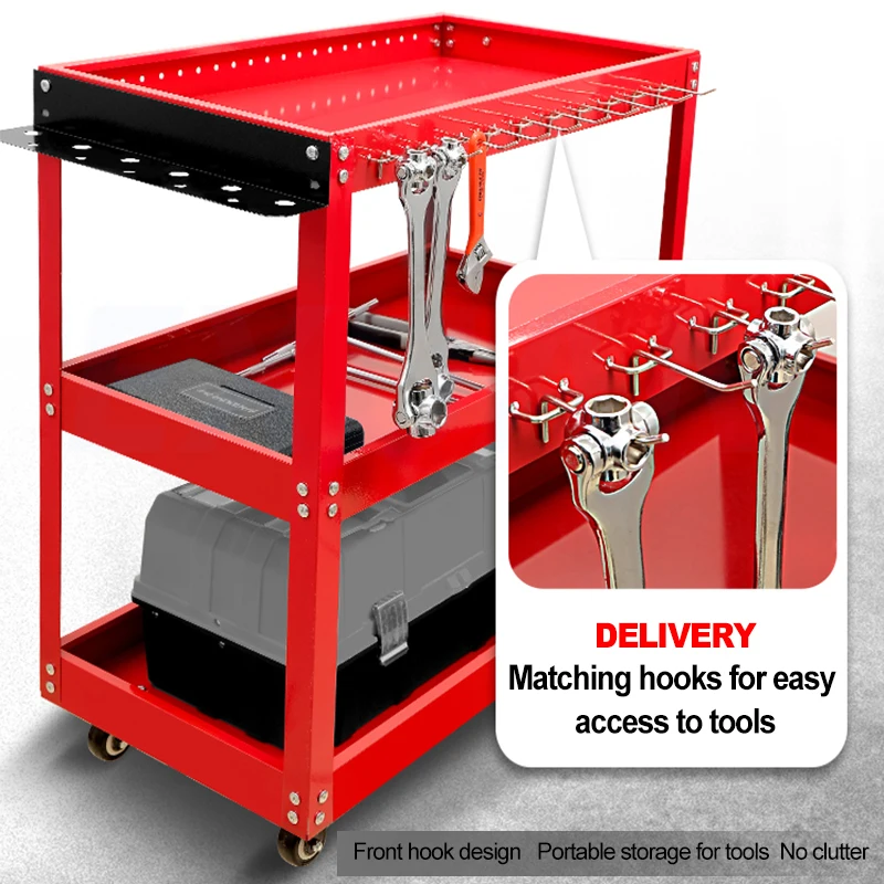 Mechanical Workshop ToolsCart Tool Trolley With Wheels Toolbox Cabinet Organizer Holder Garage Workbench Table Racks Accessories