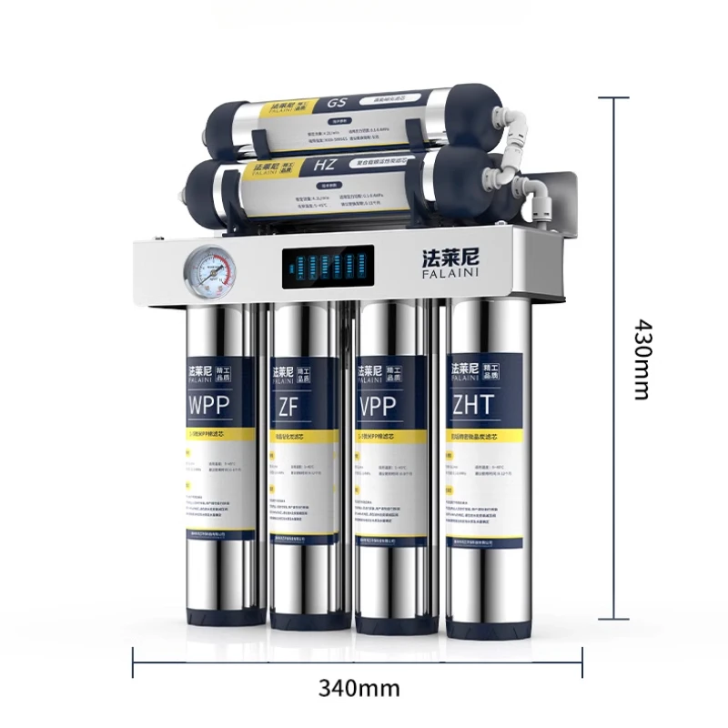 Purificador de água de aço inoxidável doméstico direto para beber torneira da cozinha filtro purificador de água de ultrafiltração de sete estágios