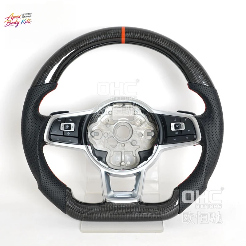 Suitable for Volkswagen GTI 15-19 models MK7,  German modified and upgraded carbon fiber component button car steering wheel