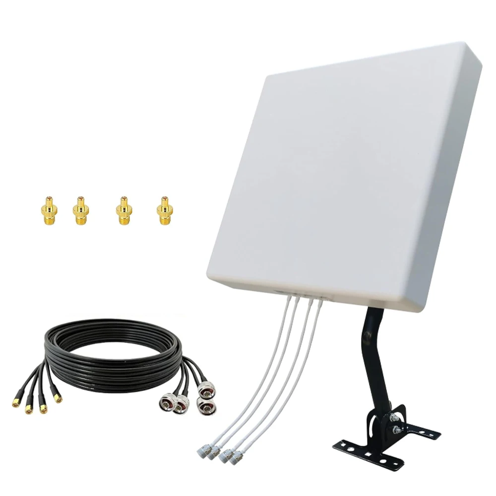 5G WiFi 4G LTE 4x4 MIMO Panel External Outdoor Directional Long Range Antenna 600-6000MHz for 4G LTE/5G Hotspots Router T-Mobily