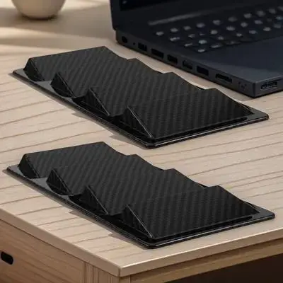 

2pcs Universal Car Hood Vent Trim Cover Abs Engine Hood Air Vent Scoop For Auto Exterior Parts Shark Gill Design Durable