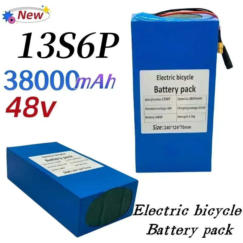 New 48V 38ah 13s6p Lithium Battery Pack 48v 38000mAh 2000W Citycoco Motorized Scooter  Batteries Built In 50A BMS