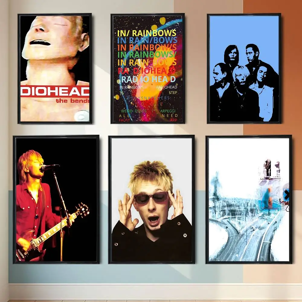OK Computer Thom Yorke Radiohead Poster Prints Wall Art Picture Painting Gift Living Room Restaurant Bar Large Dec Sticker