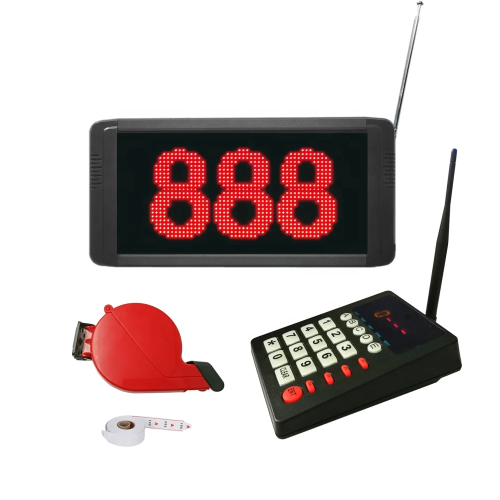 Wireless Voice Queue Calling System English & Spanish Voice Waiting Number Management System for Hospital Bank