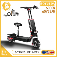 BOYUEDA S3-11 Electric Scooter, 120km Range, 85 km/h Max Speed, 2*3000W Motor, 11-inch Tire,60V 38AH Battery, LCD Display