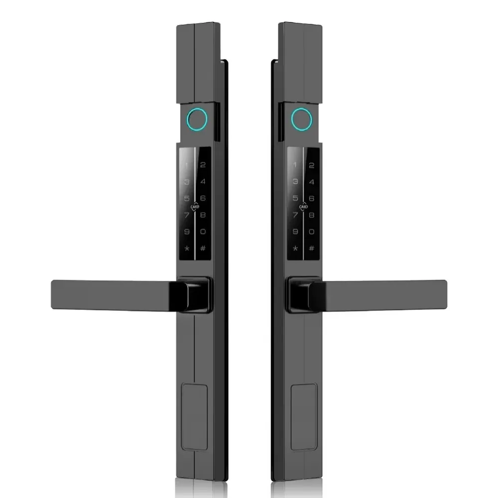Outdoor Waterproof IP68 Fingerprint Password  WiFi App Control Aluminum Door Smart Door Lock Double Side Fingerprint