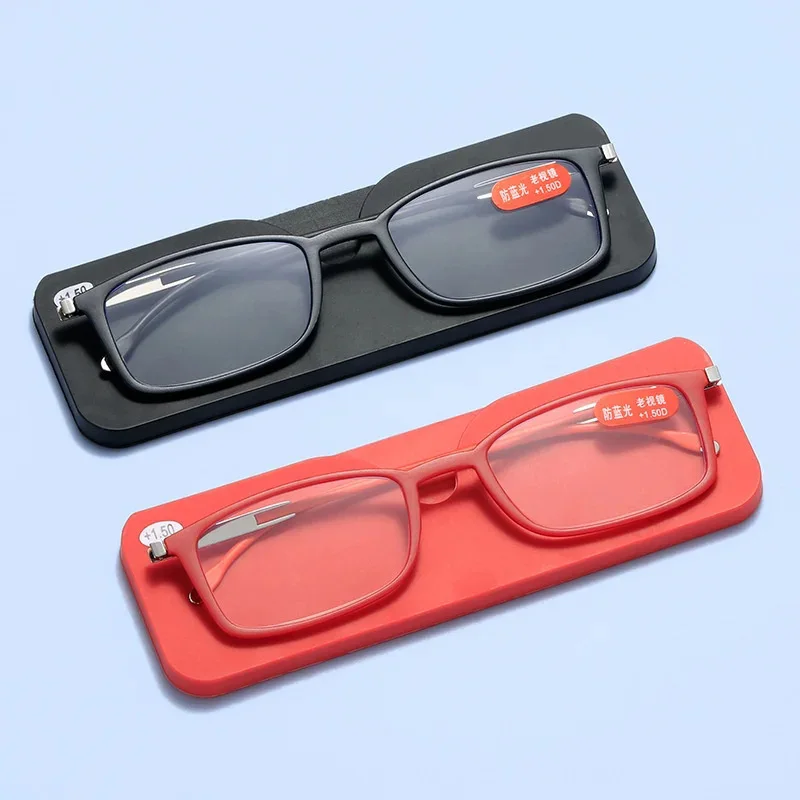 

Portable Mobile Phone Bracket Reading Glasses Light Fashion Anti-Loss Paste Anti-Blue Men Women Presbyopic Ultra-light Eyewear