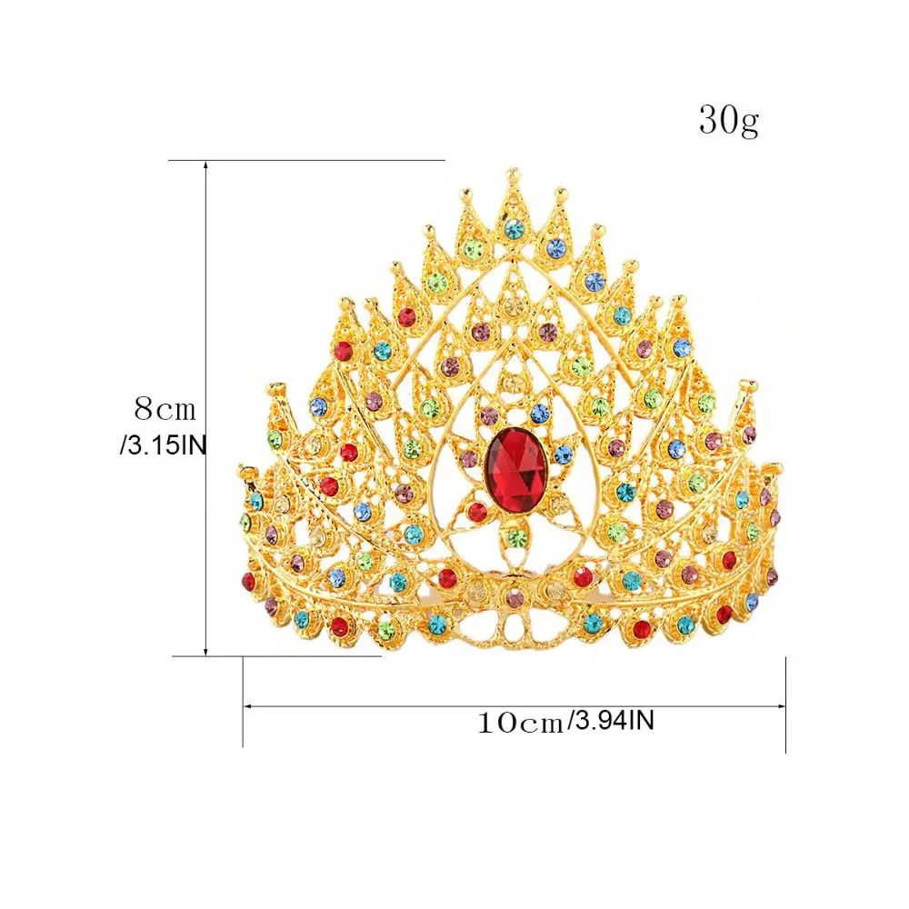 Тайская Корона со стразами, блестящая красочная Корона со стразами, ювелирные изделия, украшения для волос, расческа для волос принцессы, призменный фестиваль воды