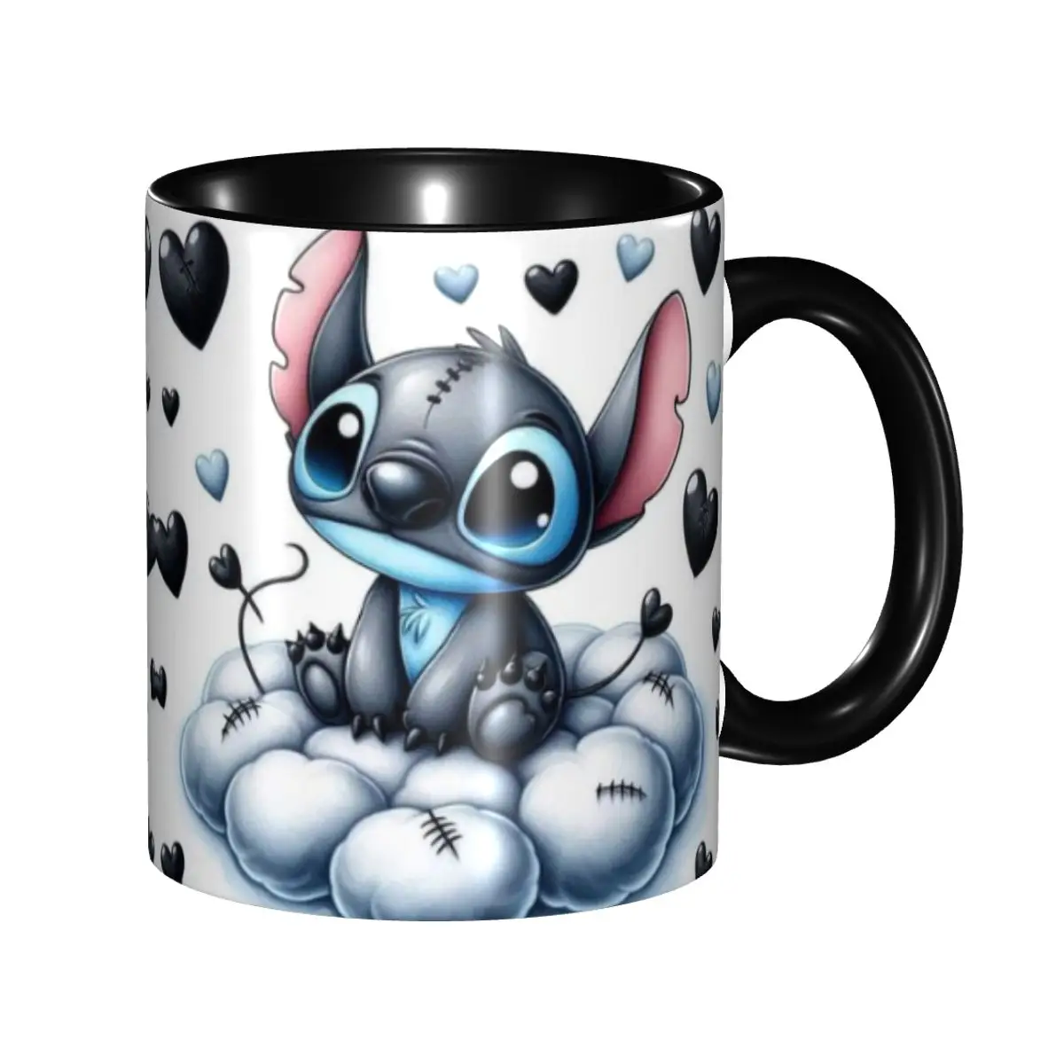 Taza de Café Personalizada de Cerámica con Diseño de Dibujos Animados de Lilo y Stitch, Taza de Té y Leche de Anime DIY
