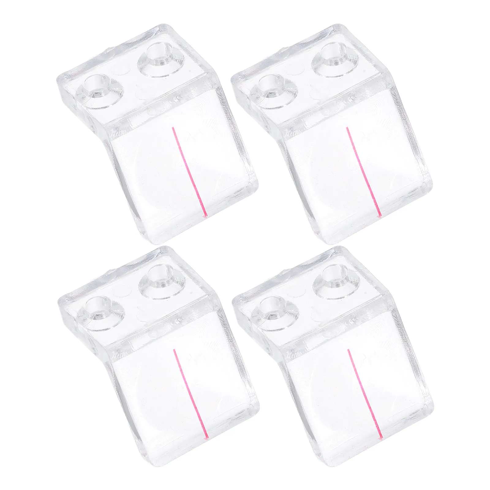 4Pcs Woodworking Magnifying Tool Dual Hole Clear Plastic Baffle Plate for Table Saw Precision Woodwork Woodworking Tools