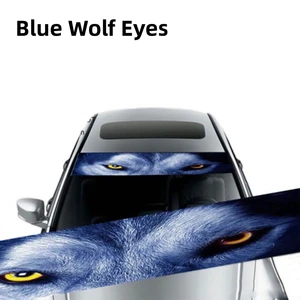 3D Car Front WindShield Effect Custom Stickers Interesting Stickers Standard Ghost Wolf Eyes Standard 11 Main Sales Sticker for Crack Walking - №10