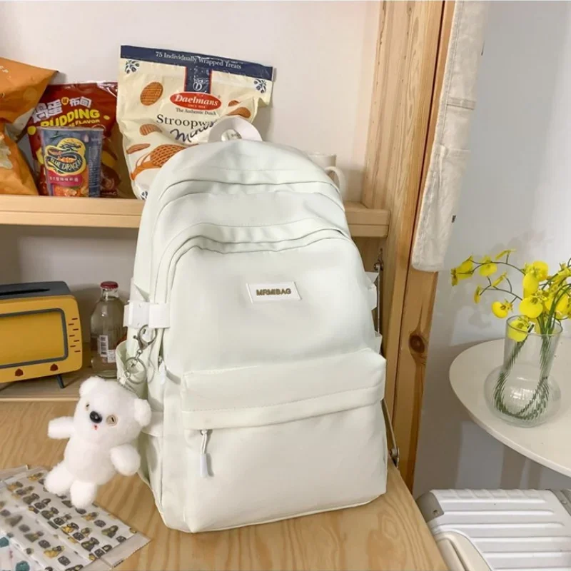 Mochila de gran capacidad de Color sólido para estudiantes universitarios, mochilas sencillas para ordenador, estudiantes de secundaria