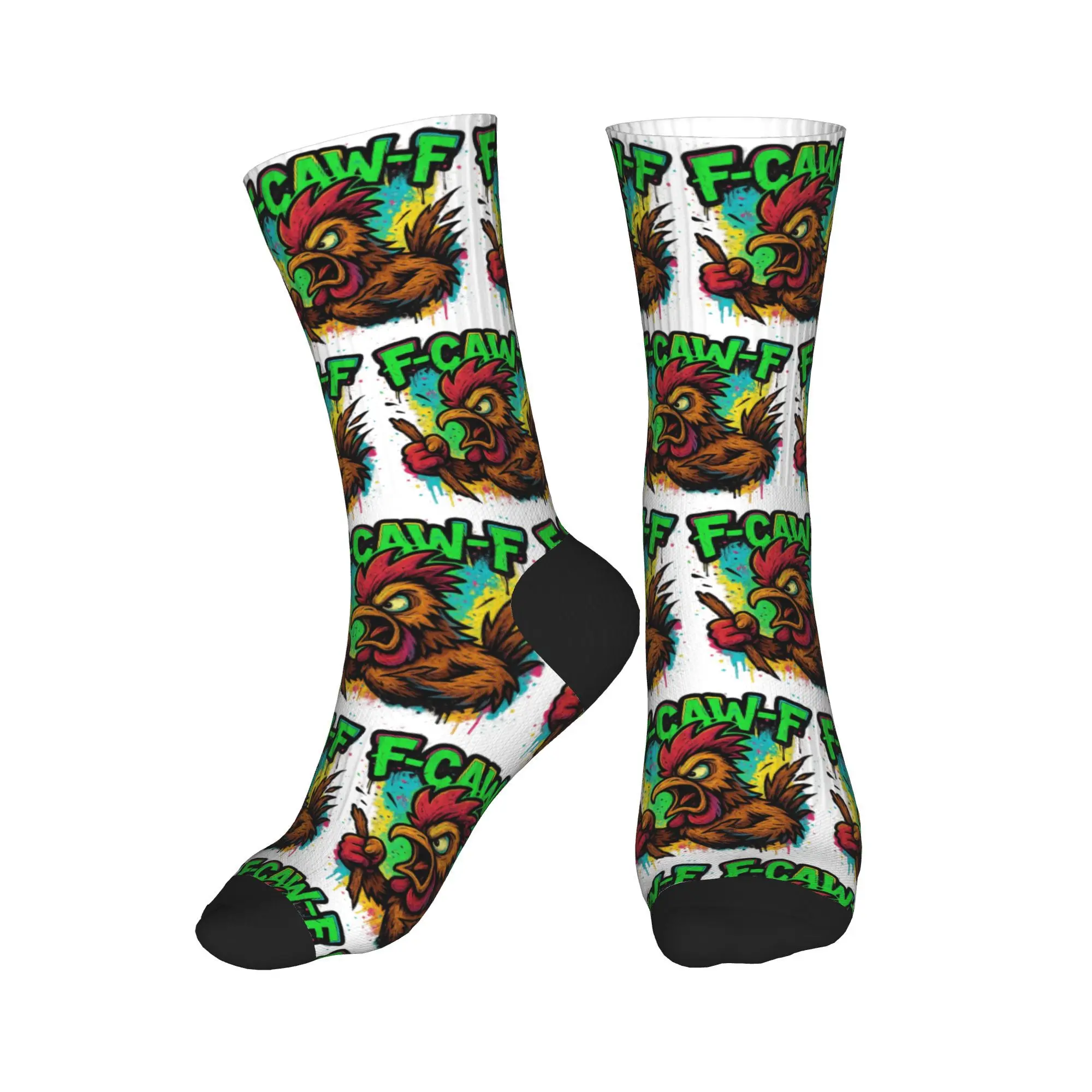 مضحك F-CAW-F الديك ميمي (2) الجوارب جوارب أنيقة الخريف مكافحة العرق زوجين الجوارب تنفس مطبوعة جوارب رياضية في الهواء الطلق