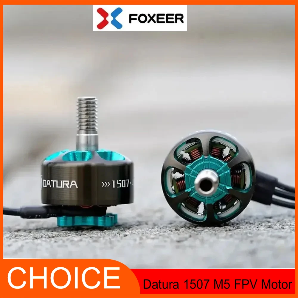 

FPV-двигатель Foxeer Datura 1507 M5 — 4150KV (4S)/2750KV (6S) — совместимые реквизиты 3-5 дюймов для FPV Freestyle/Cinewhoop/канальных дронов