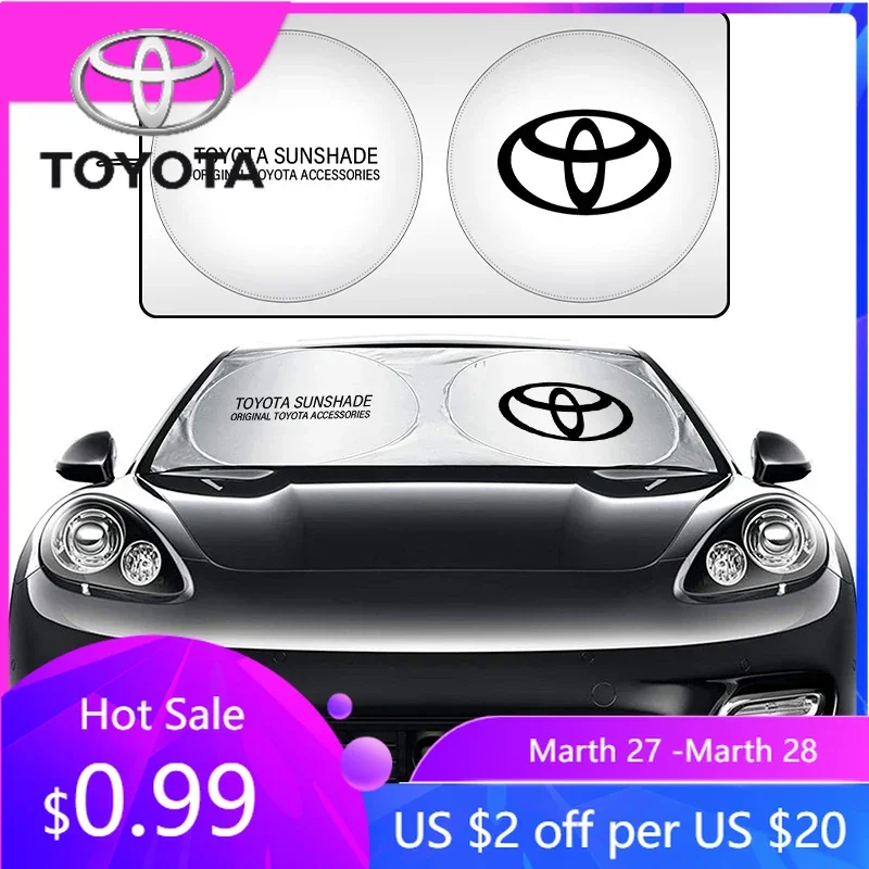

Новые автомобильные наклейки 2026 года для Toyota: солнцезащитный козырек на лобовое стекло, защита от УФ-лучей, аксессуары для Toyota Corolla, Camry, RAV4