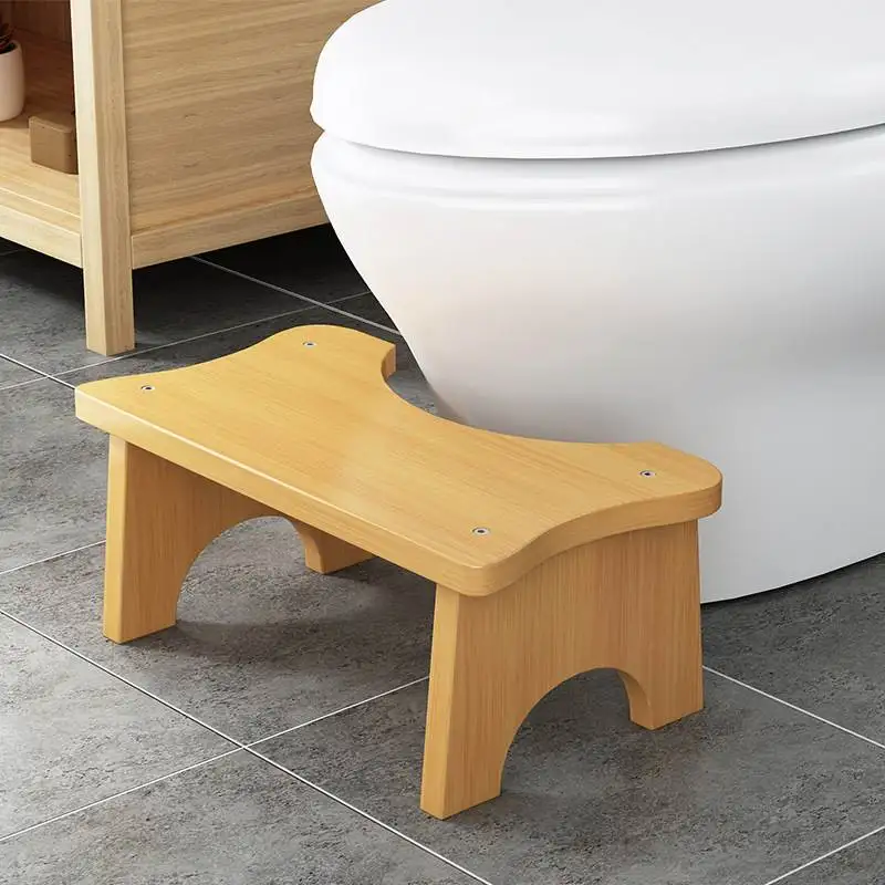 

Bathroom Toilet Stool Durable Bamboo Non-Slip Footrest Elderly Children Squatting Potty Chair Accessory