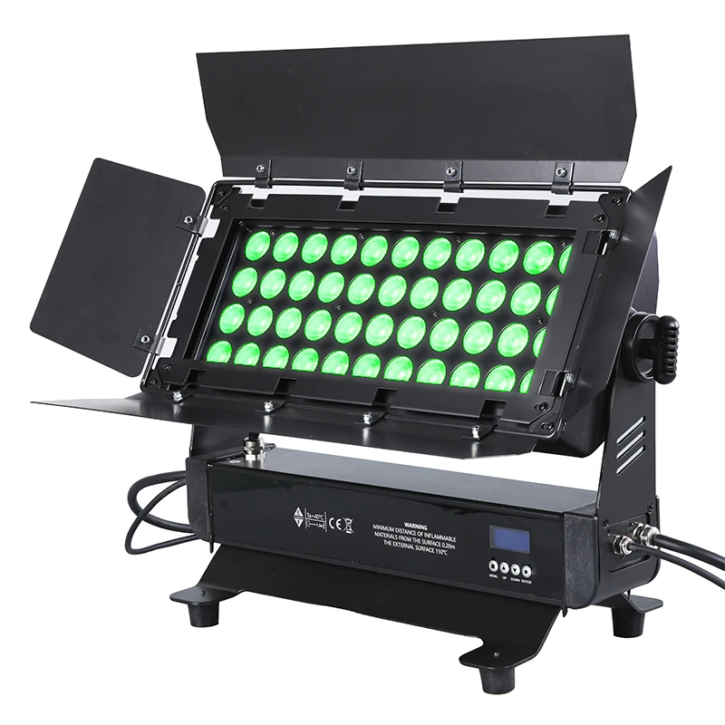 Waterproof Case 44x10W RGBW Led Wall Washer Wash Light Barndoor Stage Lights