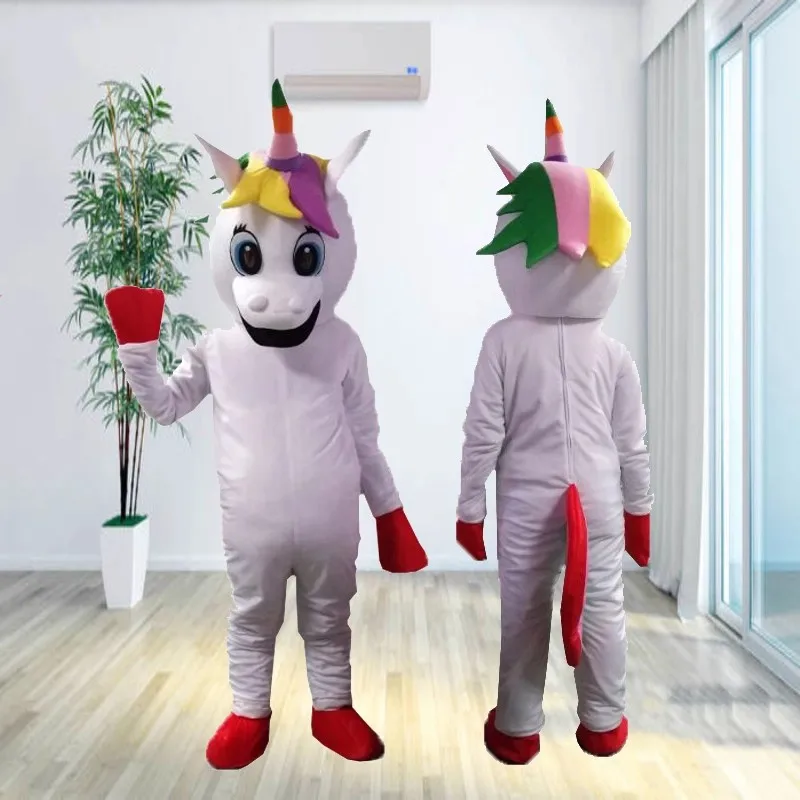 تأثيري حلي يونيكورن BUTTERCUP الحصان التميمة حفل الإعلان عيد ميلاد الحيوان كرنفال حفلة الدعائم التميمة