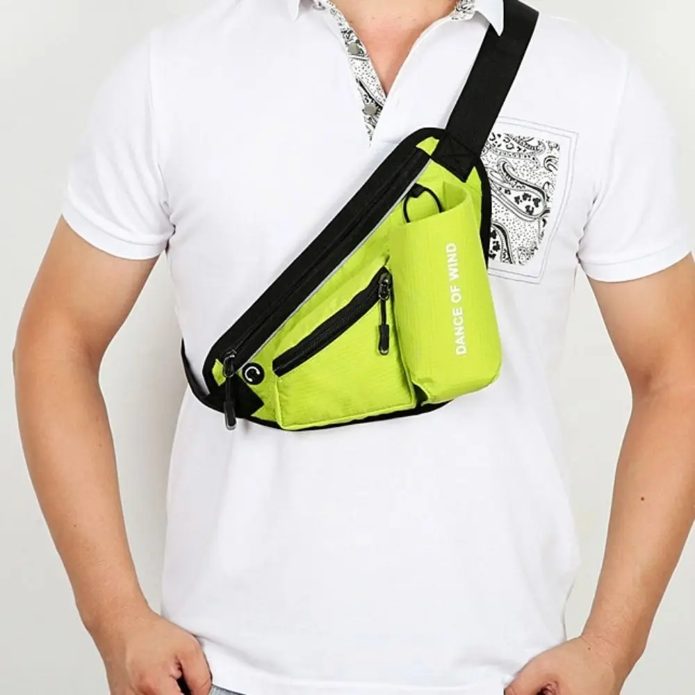 Unisex กาต้มน้ํา Fanny Pack Breathable มัลติฟังก์ชั่เข็มขัดวิ่งเอวกระเป๋าแฮนด์ฟรีพร้อมที่วางขวดน้ํา