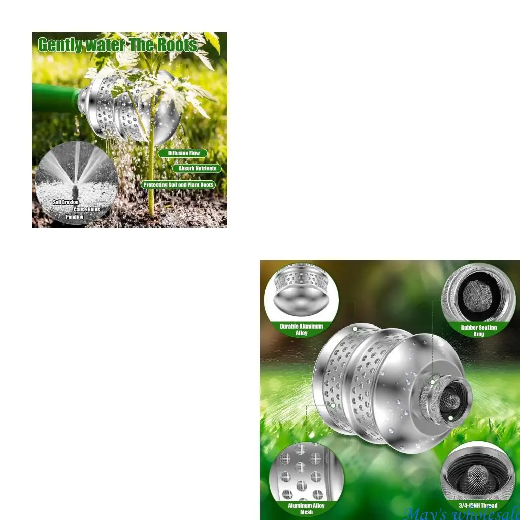 3/4 Inch Aluminum Sprinkler Head for Root Irrigation Includes 40 Inch Hose Reinforcement Tape Yard Garden Essential 448A